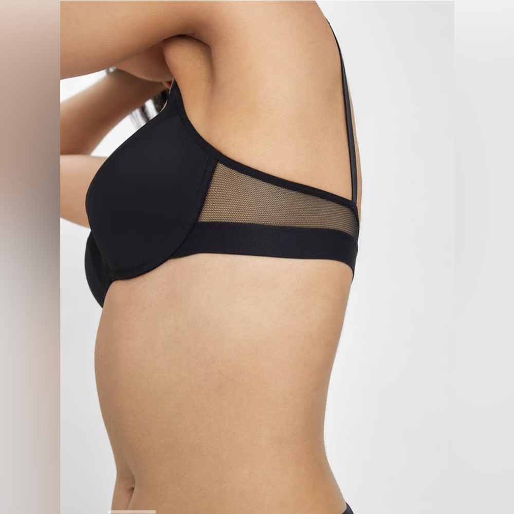 NWT Lively No-Wire Push-Up Bra in Jet Black Wireless Size 32B - Picture 2 of 12